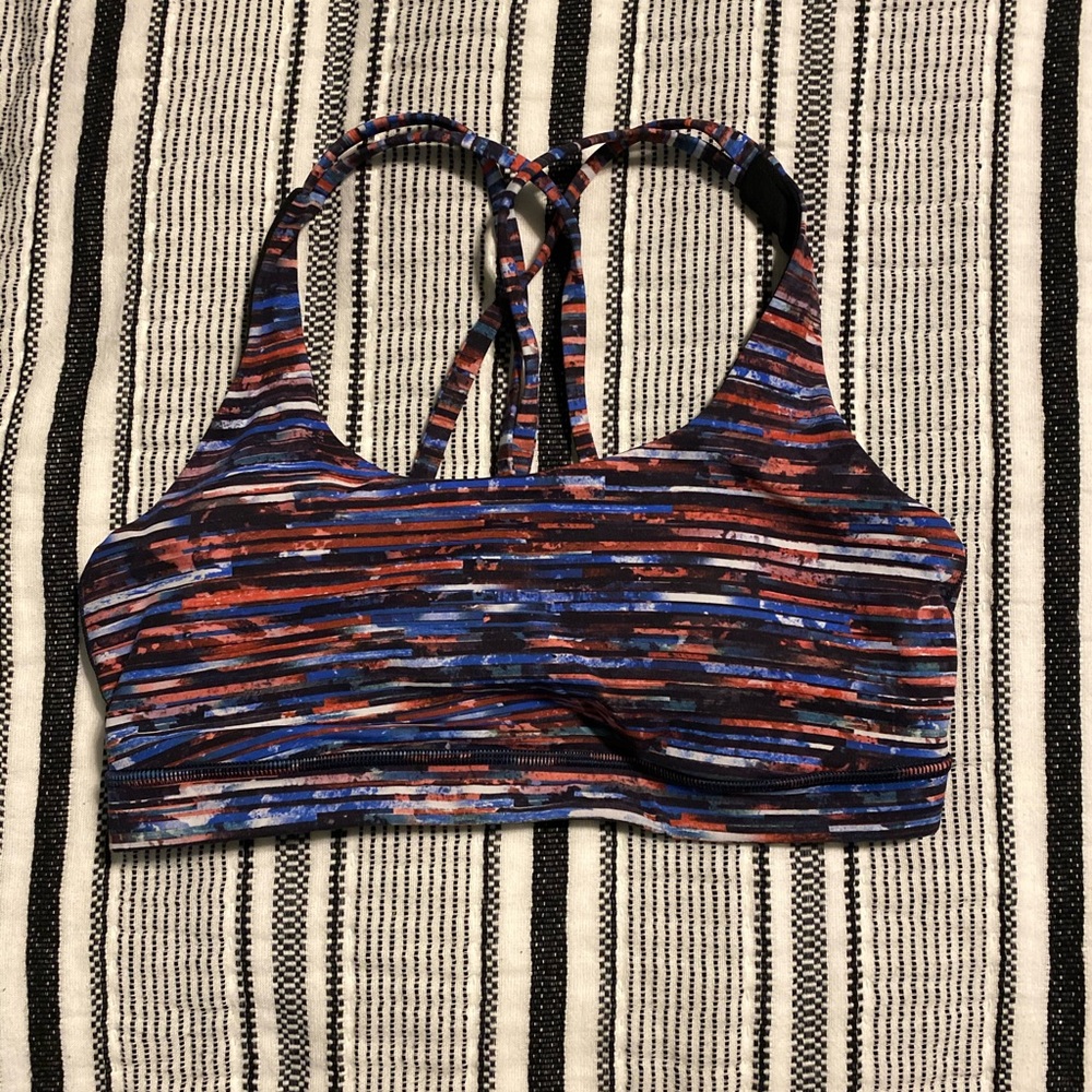 Red White and Blue Lululemon Sports Bra Size 8